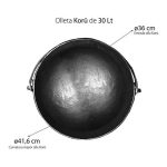 Olla Vintage Hierro Fundido 30lts 36x48 Cms Creole - Imagen 3