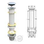 Desagüe Extra Largo Para Lavamanos Sobre Mueble, 1.1/4x180mm