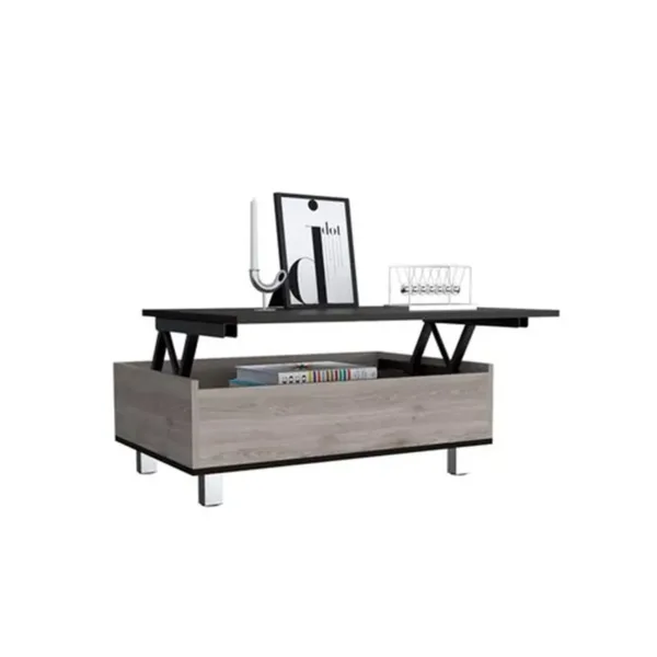 Mesa De Centro Funcional 5g-2 Ceniza-wengue Mzw6269 80x54x55 - Imagen 6