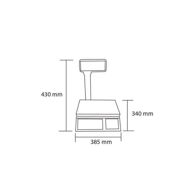 Balanza electrónica visor lateral 30 Kg - Imagen 3