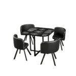 Comedor 4 Sillas 90x90x73 Cms Coffe M+design - Imagen 4
