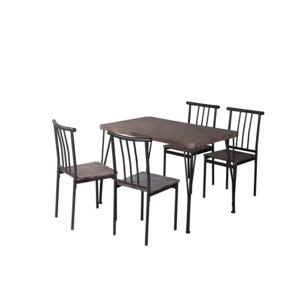 Comedor 4 Sillas Amalio 110x70x75 Cafe M+design - Imagen 2