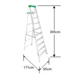 ESCALERA ALUMINIO TIJERA 10 PELDAÑOS CUPRUM - Imagen 2