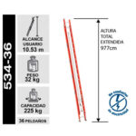 ESCALERA FIBRA VIDRIO TELESCOPICA 9.75 M. CUPRUM - Imagen 2