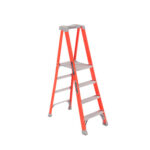 ESCALERA FIBRA VIDRIO TIJERA PLATAFORMA 4 PELDAÑOS LOUISVILLE