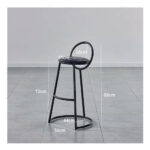 Silla Taburete Bar Dec Haus Metal-cuero 72x35 Cm J8-48 - Imagen 6