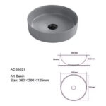 Lavamanos Sobreponer Dechaus Relieves Gris 36x12 Cms Acb8021 - Imagen 4