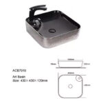 Lavamanos Sobreponer Dechaus Vitreou Plata-ne 43x43 Acb7010 - Imagen 4