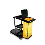 CARRO PORTA ÚTILES LUSTER CON TAPA Y BOLSA – NEGRO – 130 X 55 X 100 CM