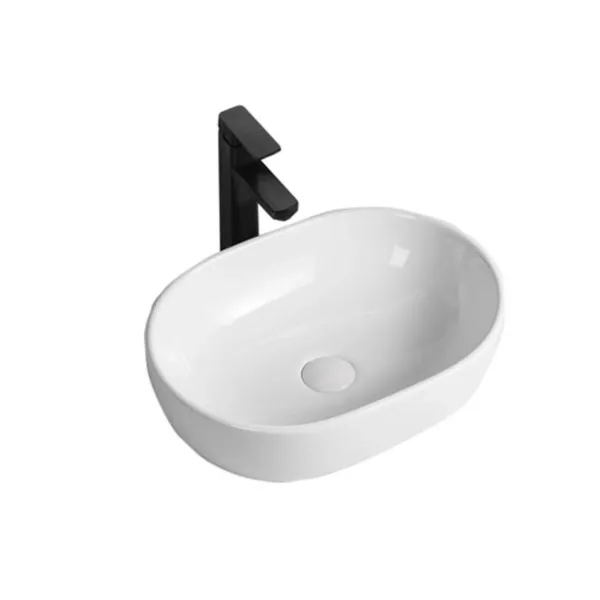 Lavamanos Sobreponer SLC879B Blanco / 47,5x34x14cm No incluye grifería - Imagen 3