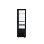 Vitrina Refrigerada Pastelera Vertical Negro 218lts 159x52cm