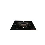 Lavamanos Cubierta Vidrio Templado Negro 61,5x46x13