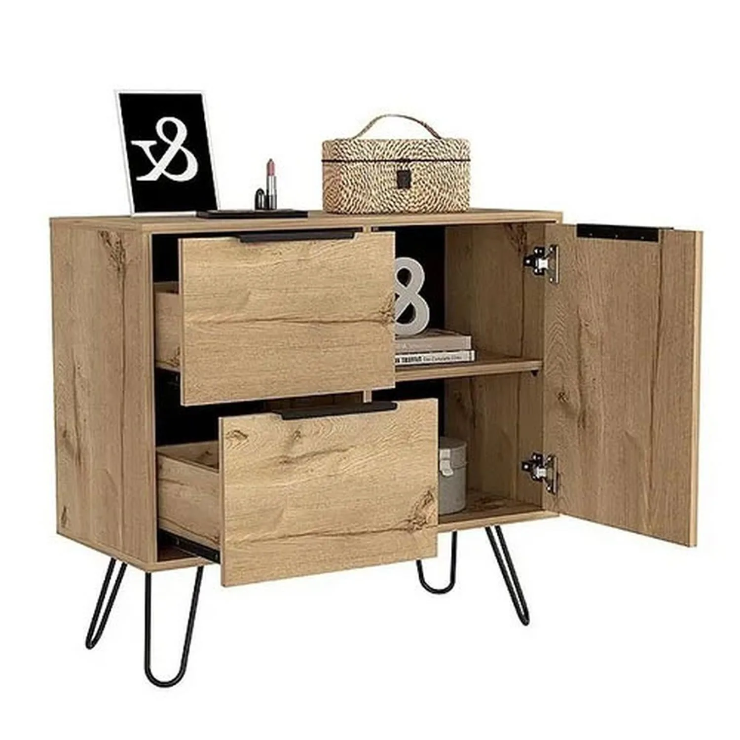 Comoda Doble Concept D-73 2p+1c 83x35x69 Cms Duna Wengue - Imagen 10