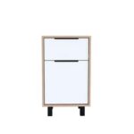 Velador Kaia Z-41 1puerta 1cajon 41x36x70cm Miel Blanco - Imagen 3