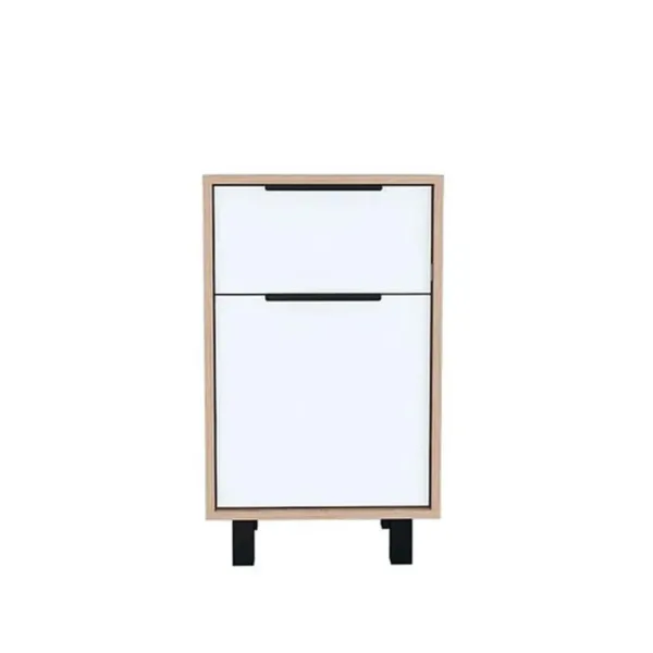 Velador Kaia Z-41 1puerta 1cajon 41x36x70cm Miel Blanco - Imagen 3