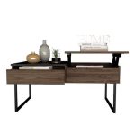 Mesa Centro Funcional 101x61x45-57 Cms Coñac-wengue - Imagen 9