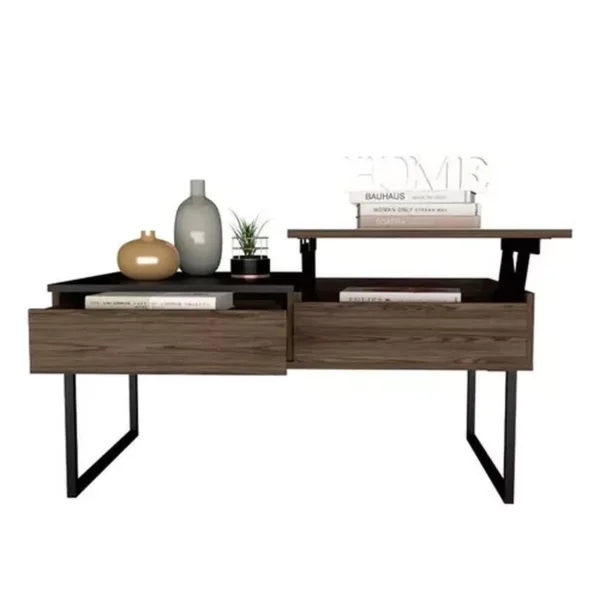 Mesa Centro Funcional 101x61x45-57 Cms Coñac-wengue - Imagen 9