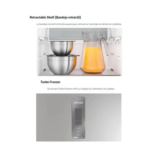 Refrigerador Fensa Db60s 322l No Frost Bottom Freezer - Imagen 7