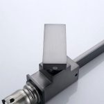 Llave monomando lavaplato Cuadrado Acero negro matte 36 cms - Imagen 3
