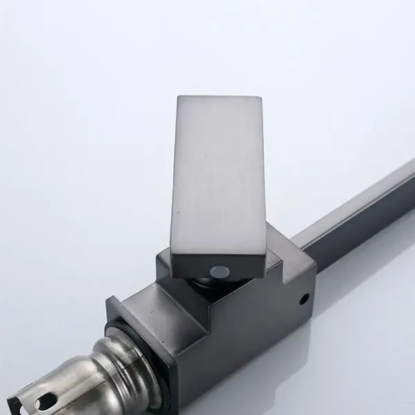 Llave monomando lavaplato Cuadrado Acero negro matte 36 cms - Imagen 3
