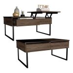 Mesa Centro Funcional 101x61x45-57 Cms Coñac-wengue - Imagen 2
