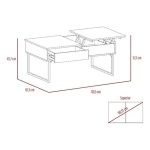 Mesa Centro Funcional 101x61x45-57 Cms Coñac-wengue - Imagen 4