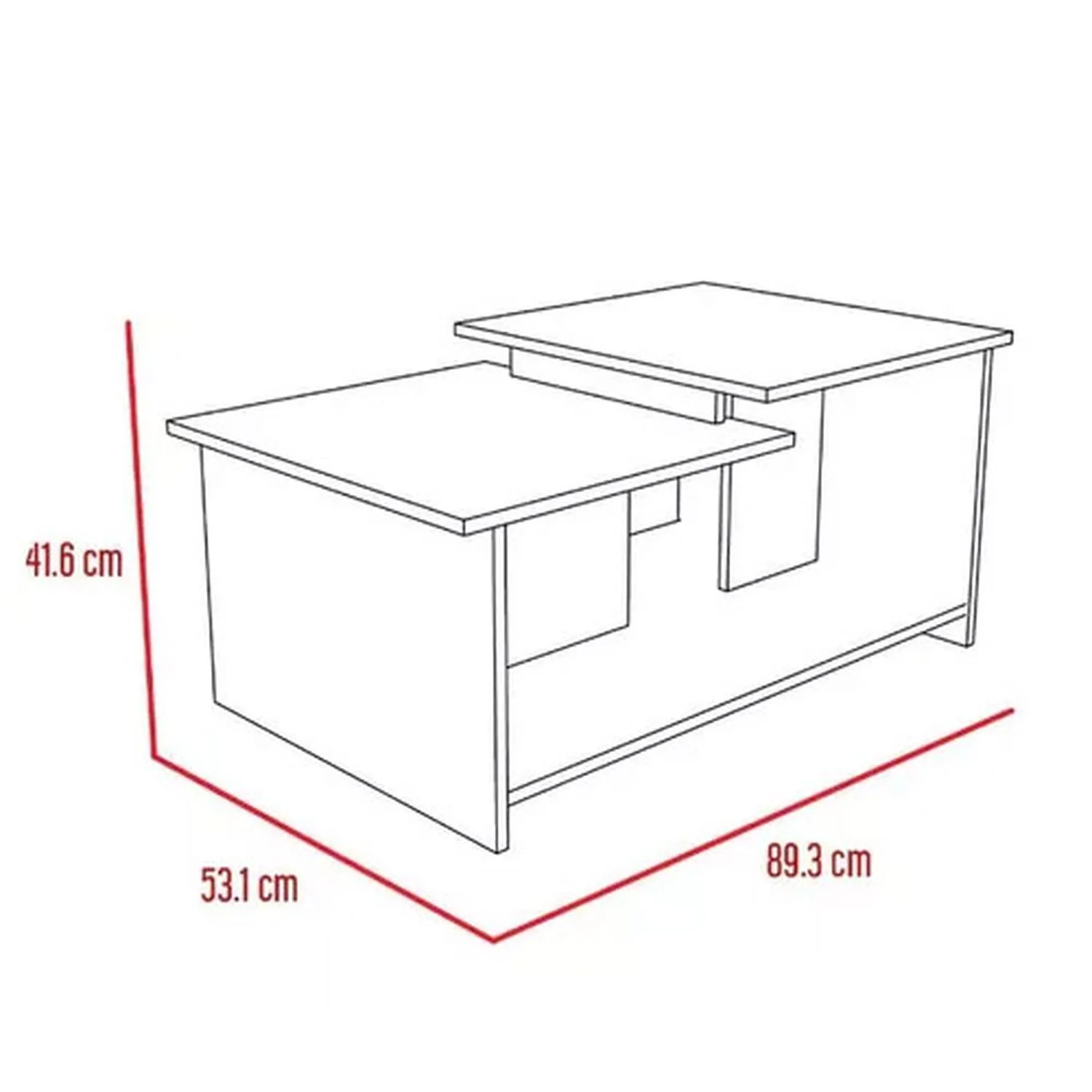 Mesa De Centro Wema Rovere Mlr 2763 89x5341 Cms - Imagen 3