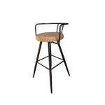 Silla Taburete Bar Dechaüs Cuero-metal 75x46cm J8-47