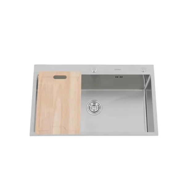 Lavaplatos Deluxe Domsa MDS8050A-SILVER CON/L Sobre Cubierta / 80x50x21cm (Incluye Accesorios) - Imagen 4