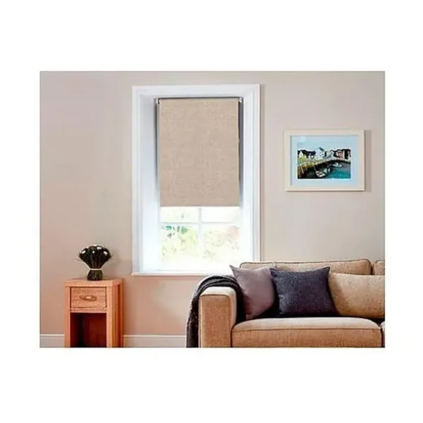 Cortina Roller Blackout 100x160 Cm Textura Beige - Imagen 2