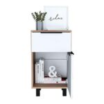 Velador Kaia Z-41 1puerta 1cajon 41x36x70cm Miel Blanco - Imagen 4