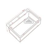 Lavaplatos Deluxe Domsa MDS6845A-BLACK-CON/L Sobre Cubierta / 68x45x20cm (Incluye Accesorios) - Imagen 3