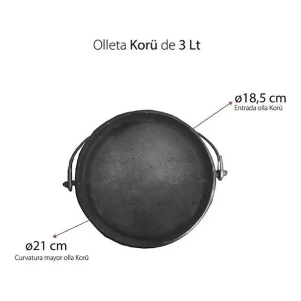Olla Vintage Hierro Fundido 3lts 18,5 Cms Creole - Imagen 4