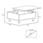 Mesa De Centro Funcional 5g-2 Ceniza-wengue Mzw6269 80x54x55 - Imagen 7