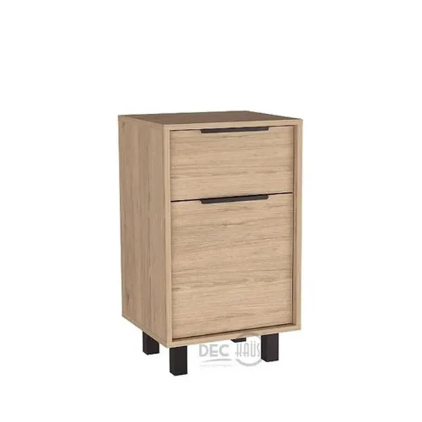 Velador Kaia Z-41 1puerta 1cajon 41x36x70cm Caramelo Wengue - Imagen 2