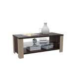 Mesa Centro Athina 100x45x40 Vidrio Madera Mhr 3139