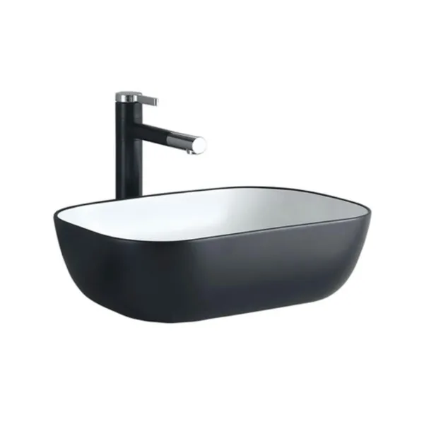 Lavamanos Sobreponer SLC895-BLACK OR WHITE / 46,5x33x13,5cm No Incluye Grifería - Imagen 2