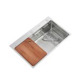 Lavaplatos Deluxe Domsa MDS7545A-SILVER-CON/L Sobre Cubierta / 75x46x20cm (Incluye Accesorios) - Imagen 3