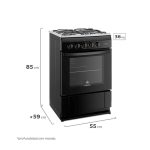 Cocina a Gas Mademsa 4 Platos Negro de Fácil Limpieza MV120 - Imagen 4