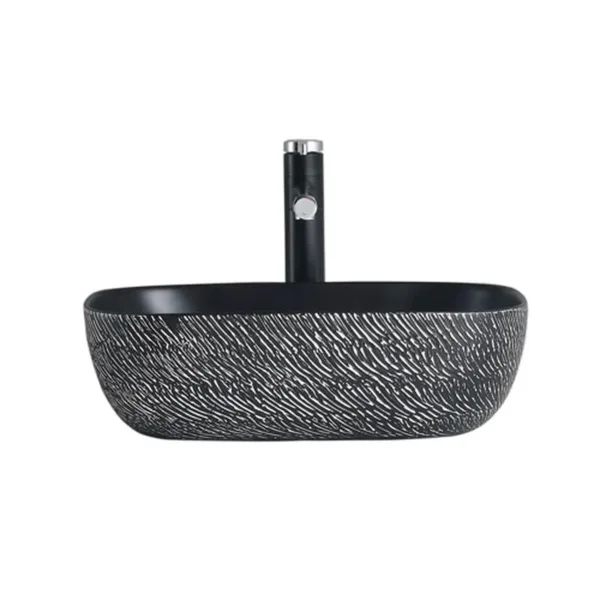 Lavamanos Sobreponer SLC895-ARENA PLATEADA / 45,5x32x13,5cm No Incluye Grifería - Imagen 3