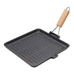 Sarten Grill Hierro Fundido Con Vaciador Y Asa Abatible - Imagen 2