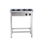 Anafe A Gas 2 Platos Con Parrillas Fierro 34x34 Cm
