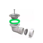 Desagüe Curvo Para Receptáculo Perf. 50mm 1 1/2puLG