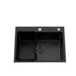 Lavaplatos Deluxe Domsa MDS6046-Black Sobre Cubierta / 60x46x21cm (Incluye Accesorios)