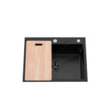 Lavaplatos Deluxe Domsa MDS6046-Black Sobre Cubierta / 60x46x21cm (Incluye Accesorios) - Imagen 2