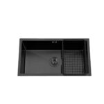 Lavaplatos Deluxe Domsa MDS7140-BLACK-SIN/L Bajo Cubierta / 71x40x21cm (Incluye Accesorios)