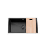 Lavaplatos Deluxe Domsa MDS7140-BLACK-SIN/L Bajo Cubierta / 71x40x21cm (Incluye Accesorios) - Imagen 2