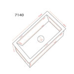 Lavaplatos Deluxe Domsa MDS7140-BLACK-SIN/L Bajo Cubierta / 71x40x21cm (Incluye Accesorios) - Imagen 3