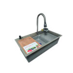 Lavaplatos Multifunción Cascada Gris Empotrar 80x45