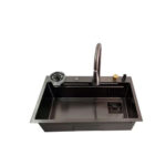 Lavaplatos Multifunción Cascada Negro Empotrar 75x45 - Imagen 3